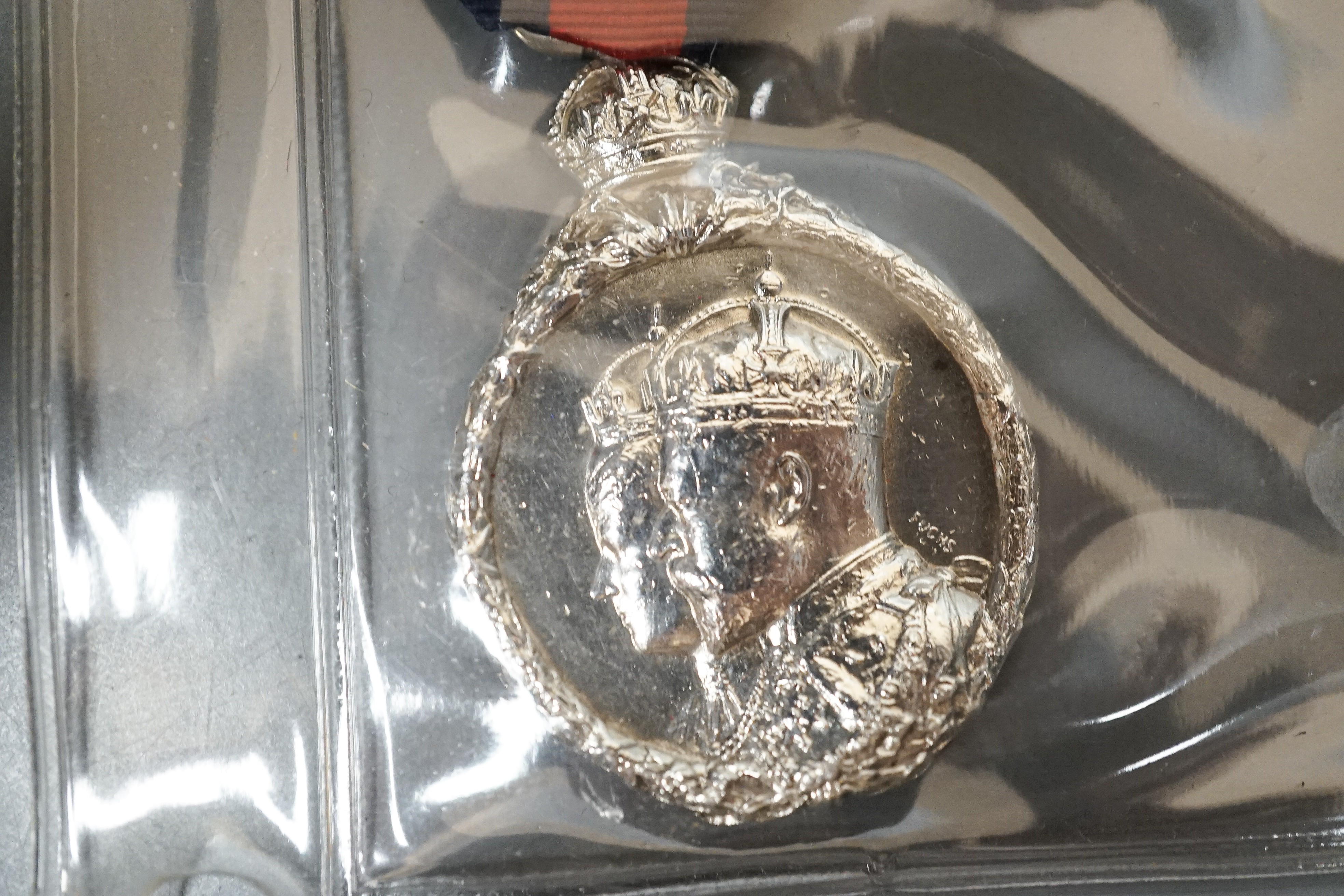 Six military associated medals to include - QSA with four clasps to 184 PTE. T. GRIFFITHS C.I.V., George V Territorial Force Efficiency Medal to 314 SJT. E.H. BARTON 25/ CYC.BN. LOND. REGT. (25th County of London Cyclist